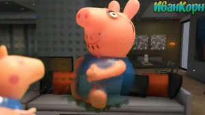 Свинка Пеппа Ремастер 2021 Папа свин и джордж разбил машину