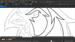 How to draw a sketch in Corel draw, Mascot sketch in Corel draw illustration -Corel draw Ahsan Sabr