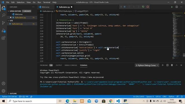 Salsa Hermiyawati - 193307025  UTS Pemrogramam Berbasis Desktop