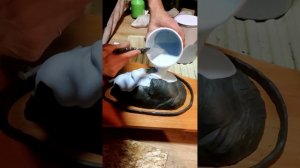 Снятие силиконовой формы с модели. Часть 1.