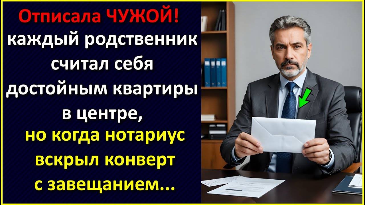 Отписала чужой! Каждый родственник считал себя достойным квартиры в центре, но вскрыв завещание
