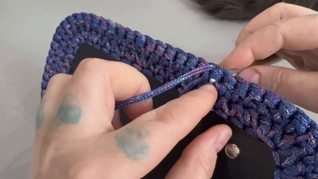 Плотный узор «Пиксель» крючком для вязания сумок и корзин смотреть онлайн