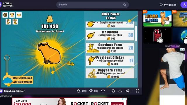 playing capybara clicker til my hands die смотреть онлайн