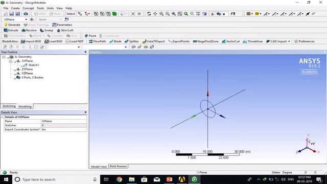 SWEEP IN ANSYS DESIGN MODELER