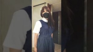 Crossdressing in School uniform.