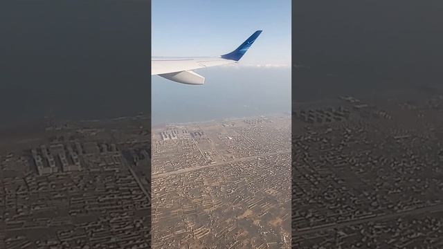 Взлёт самолёта из Баку. Полёт от Каспия надКавказом вФокус силВодолея - Универсолис.МирУниверсологии