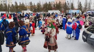 День Оленевода 2025 Площадь Юбилейная на сцене Екатерина Салиндер город Надым ЯНАО 23 Февраля 2025г