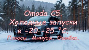 Omoda C5. Запуск двигателя в морозы.