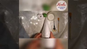 Создание интерьерной новогодней елочки из подручных материалов