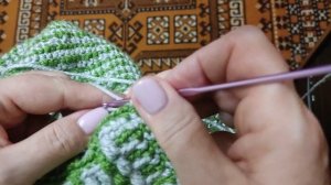 Самый простой узор мозаичного вязания