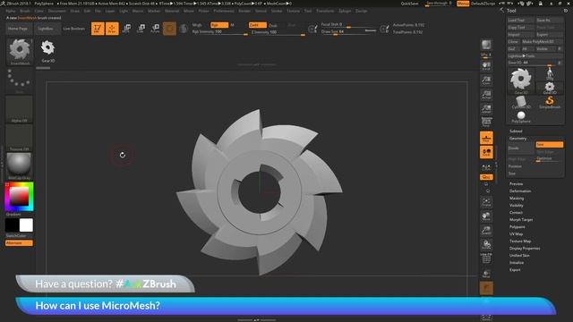 #AskZBrush - "How can I use MicroMesh?"