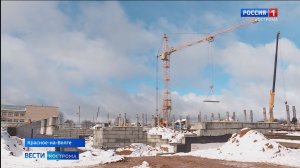 Масштабное строительство сразу двух важнейших соцобъектов идет в поселке Красное-на-Волге