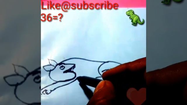 ডাইনোসর 🥰🐼 how to draw dinosaur beginning years prime number 36 😜#chitrakaladrawingchannel #short смотреть онлайн