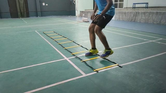 Ladder agility workout, High intensity interval training with ladder for badminton players. in Hind
