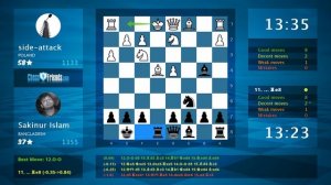 Chess Game Analysis: side-attack - Sakinur Islam : 0-1 (By ChessFriends.com)