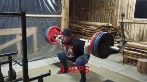 ПРИСЕДАНИЯ ПЕРВОГО ЯНВАРЯ  2024. БЕЗ ХИМИИ И СПОРТ-ПИТА. 205 КГ × 5 / 5. SQUATS.