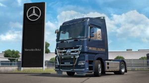 @Euro Truck Simulator 2 конвой#Купил старый тягач с пробегом Mersedes Actros Low Roof Sleeper#