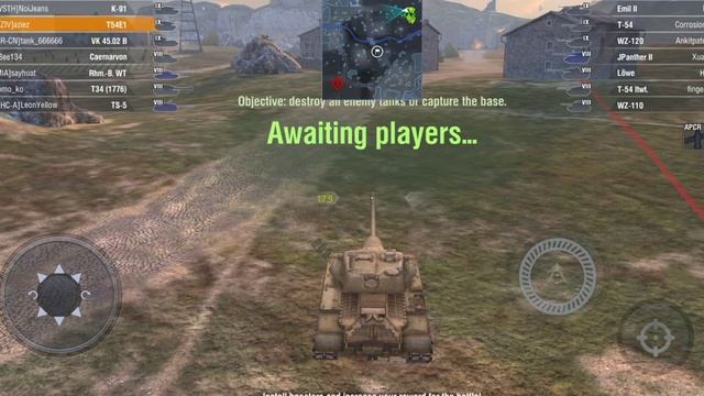 WORLD OF TANKS BLITZ T54E1 FULLL PLAY 15X BATTLE смотреть онлайн