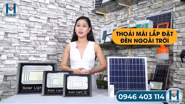 Đèn pha cao áp năng lượng mặt trời HVS18 | Tiết kiệm hàng chục triệu đồng