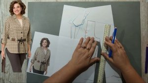 Моделирование. Стильный Жакет с маленькой изюминкой. Выкройка № 1654.