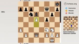 Dutch Defense: Staunton Gambit | Chess Game