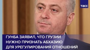 Гунба заявил, что Грузии нужно признать Абхазию для урегулирования отношений