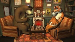 Masha and the bear Chess game play in english