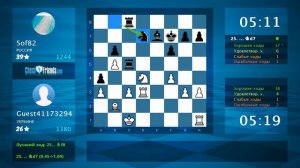 Chess Game Analysis: Guest41173294 - Sof82 : 1-0 (By ChessFriends.com)