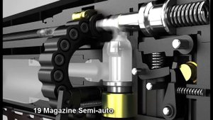 Rifle PCP Bullpup semi automatico Huben K1 Descripcion y funcionamiento interno   механика