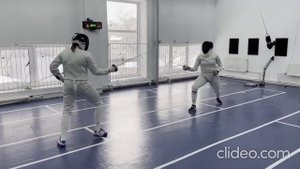 Финальный поединок по фехтованию, турнир Боевая Практика  Fencing League 2021 февраль, Ащук Юлия