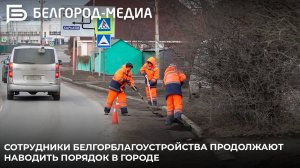 Сотрудники Белгорблагоустройства продолжают наводить порядок в городе