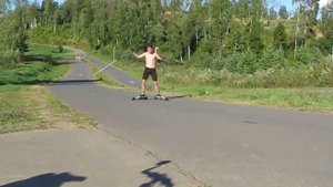 Падение на лыжероллерах
