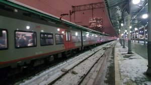 прибытие Ласточки из Минска! ЭС1П-037 поезд №718 Минск-Москва