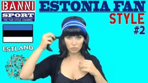 Estland Estonia 愛沙尼亞 - Sport Fan Style #2 - Original National Banni Sports Make-up