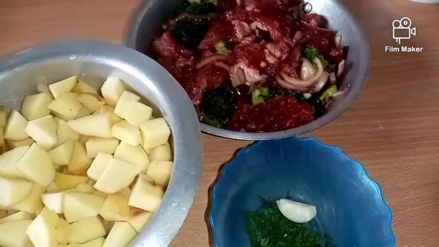 Camel🐫Roast🥩with🥦potatoes🥔Жаровня♨️из🐪верблюжатины🥩с🥦картохой🥔😋