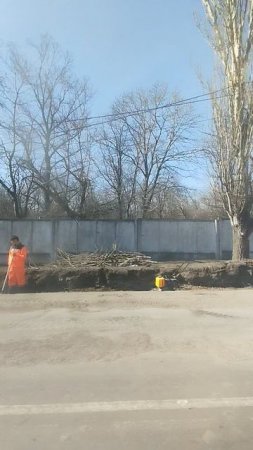Дорожные работы в Донецке