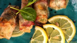 Копчёная "одёжа". РЫБА, ЗАПЕЧЁННАЯ В БЕКОНЕ