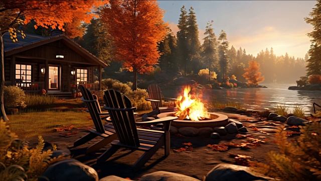 Звуки костра, пение птиц. Отдых на природе. Быстрое расслабление и здоровый сон под звуки природы смотреть онлайн