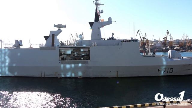 Odessa1.com - Фрегат La Fayette прибыл в Одессу смотреть онлайн