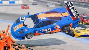 ФАТАЛЬНЫЕ аварии во время ЧЕМПИОНАТА мира по езде на бибиках #4 BeamNG Drive