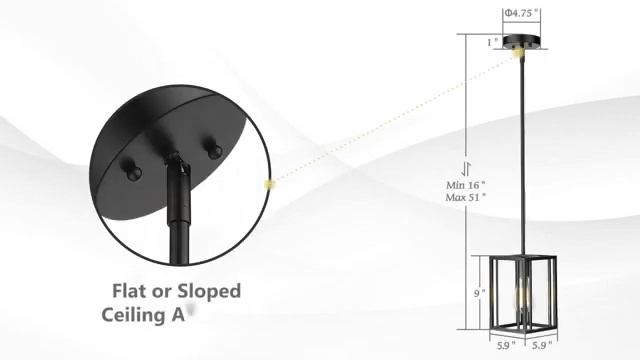 Osimir Farmhouse Pendant Light Fixtures, Black Pendant Lighting for Kitchen Island with Clear Glass