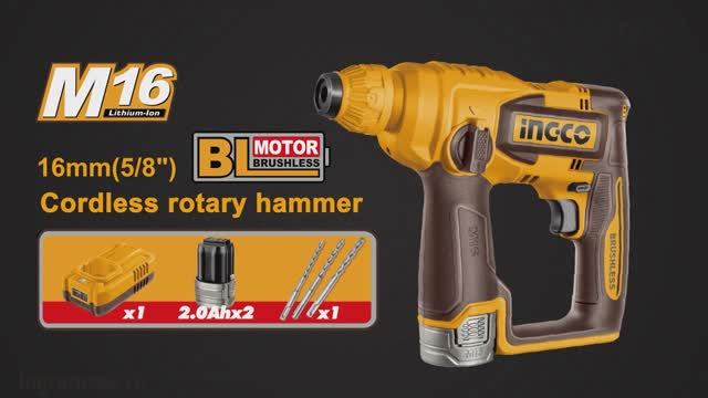 Аккумуляторный перфоратор 16В б/щ (4) INGCO CRHLI16168, UCRHLI16168 INDUSTRIAL смотреть онлайн