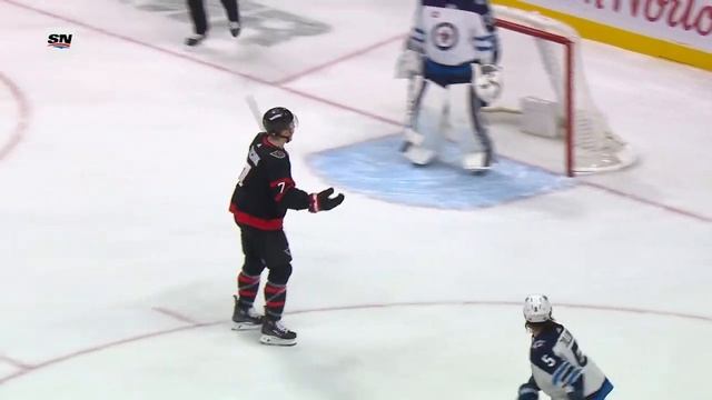 Senators' Brady Tkachuk Drops The Gloves With Jets' Brenden Dillon After Hit On Dominic Toninato