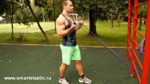 Упражнения с резиновыми петлями smartelastic для мышц рук