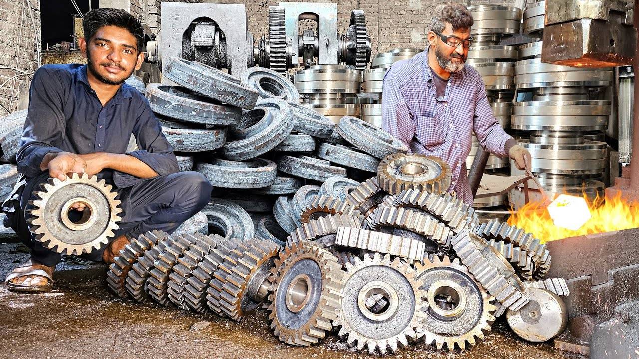 "Невероятный" Процесс Изготовления Зубчатых колес Ротационной машины