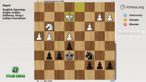 English Opening: Anglo-Indian Defense, King's Indian Formation | Rapid | Titled Chess