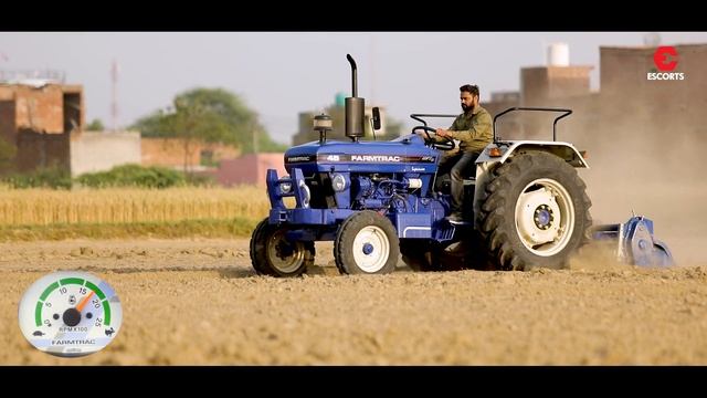 Farmtrac 45 Smart performance with 6ft Rotavator Application смотреть онлайн