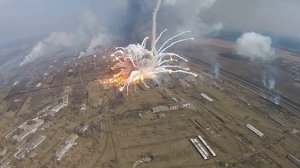 Балаклея 23.03.17 с квадрокоптепа. Взрывы. День.