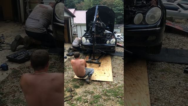 Mercedes e350 engine removal for Ls swap смотреть онлайн
