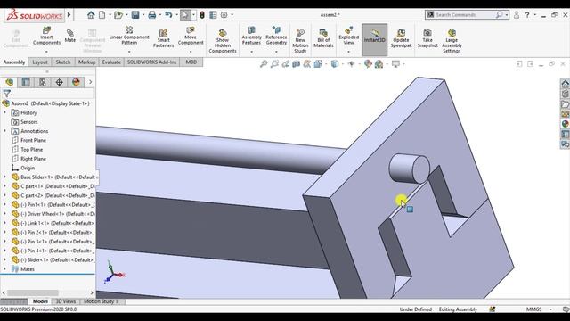 Solidworks Assembly Tutorials |  Design and assembly of Slider Mechanism